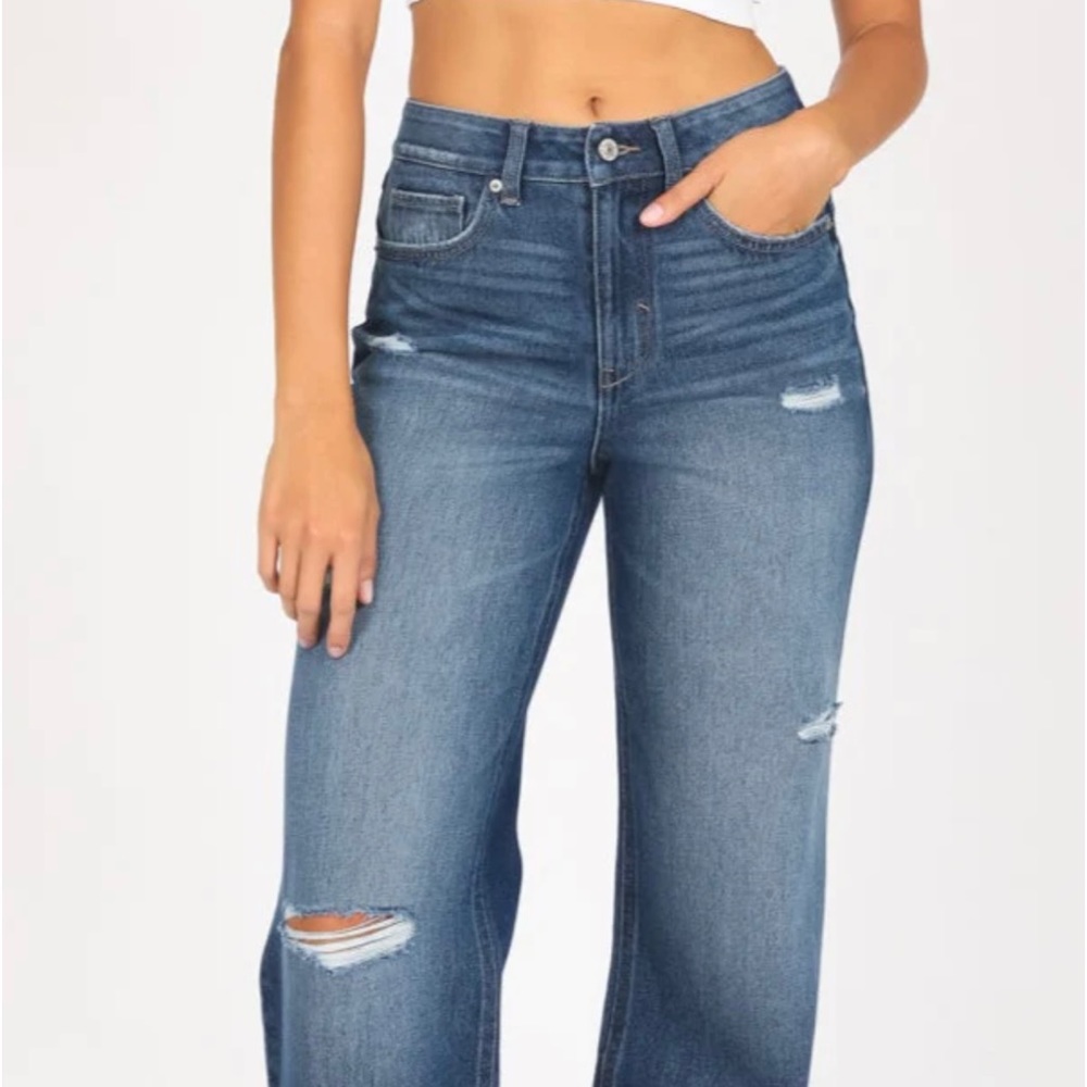 NWT Rewash Super High Rise Vintage Reunion Wide Leg Jeans - Picture 9 of 12